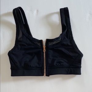 luluemon size 2 zip up sports bra with mesh straps